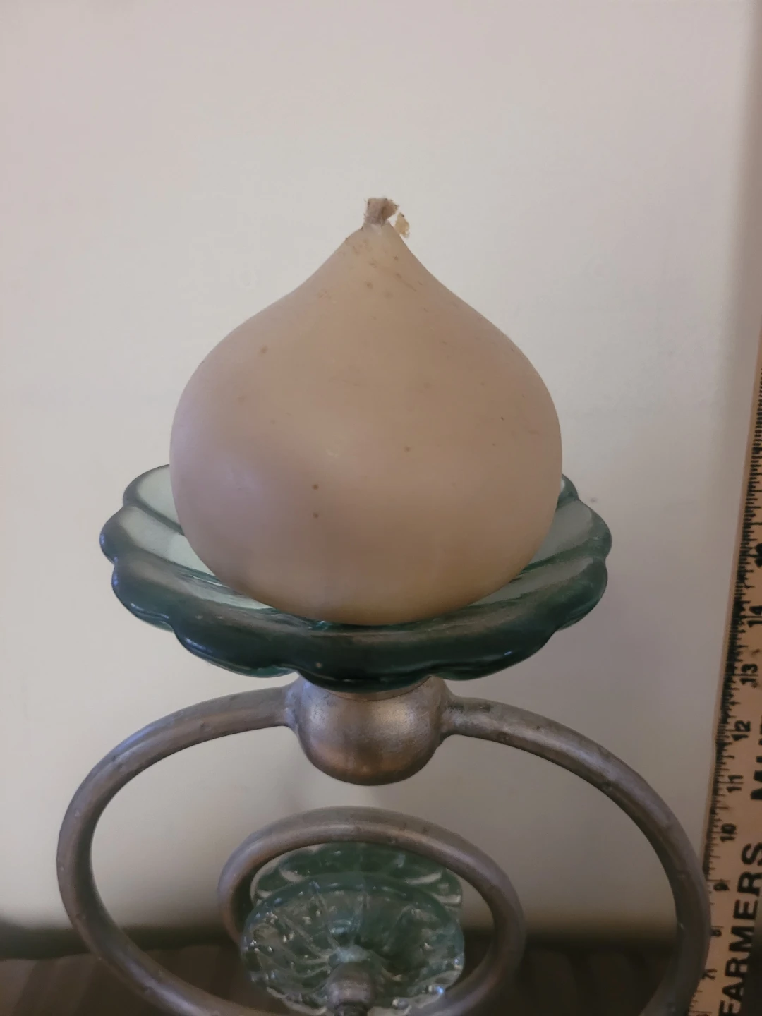UNIQUE METAL SWIRLING PRIRAL CANDLE HOLDER STAND - photo 3