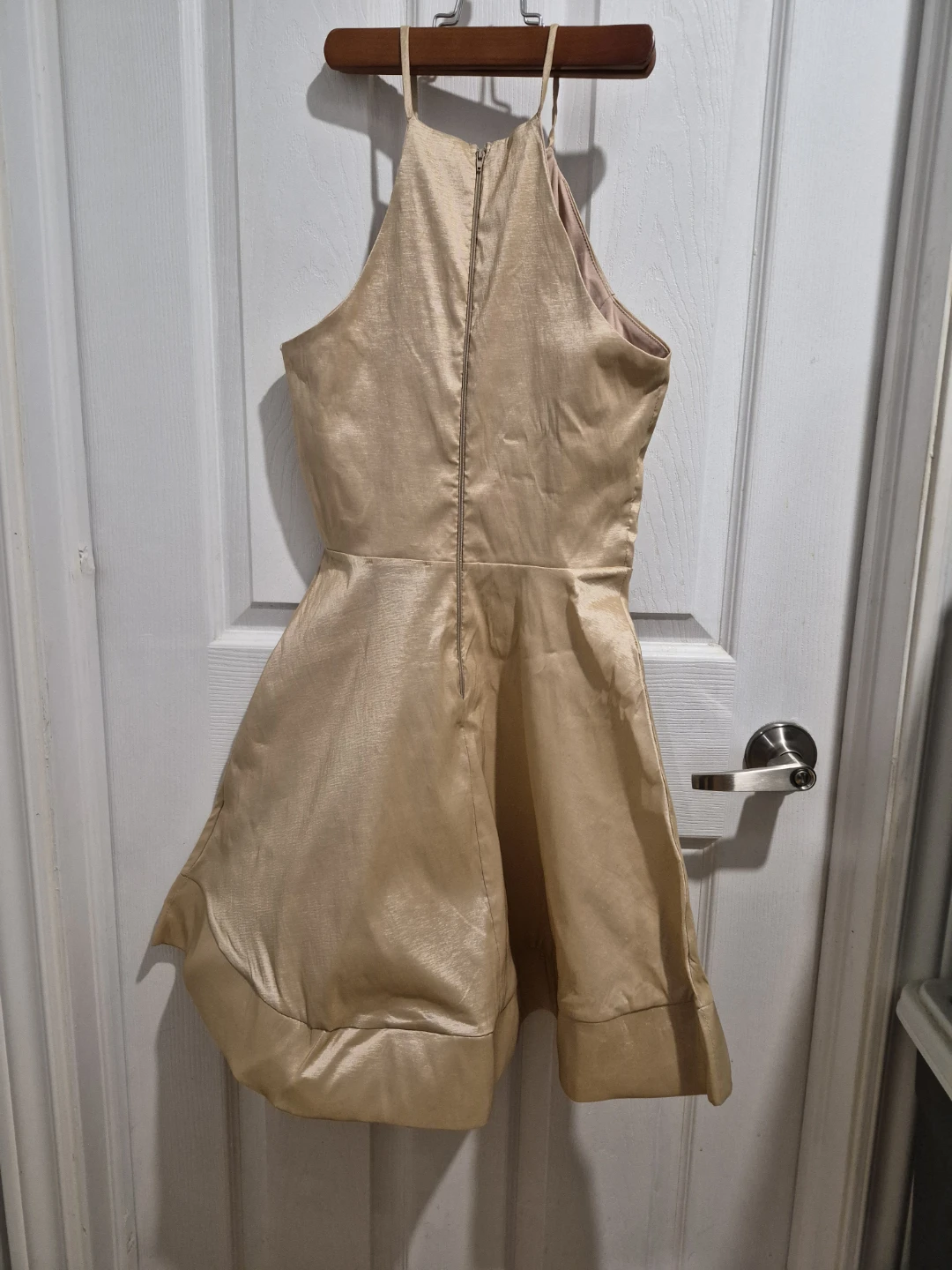 Gold Embroidered Halter Dress - photo 2