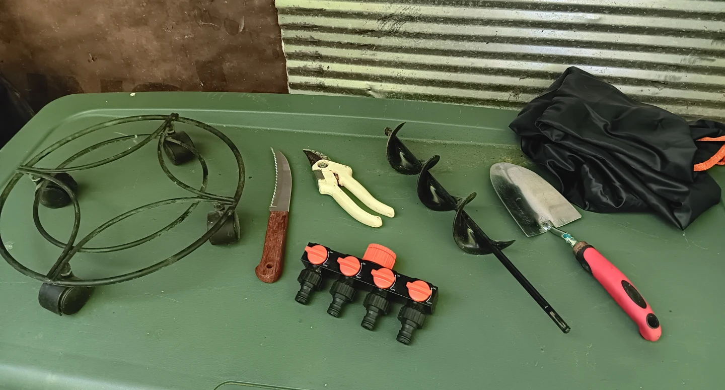 Gardening Tool Set with Plant Stand
