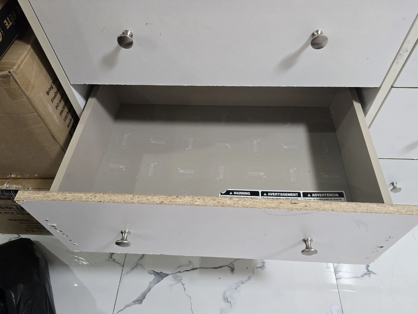 White Dresser with 6 Drawers - photo 2