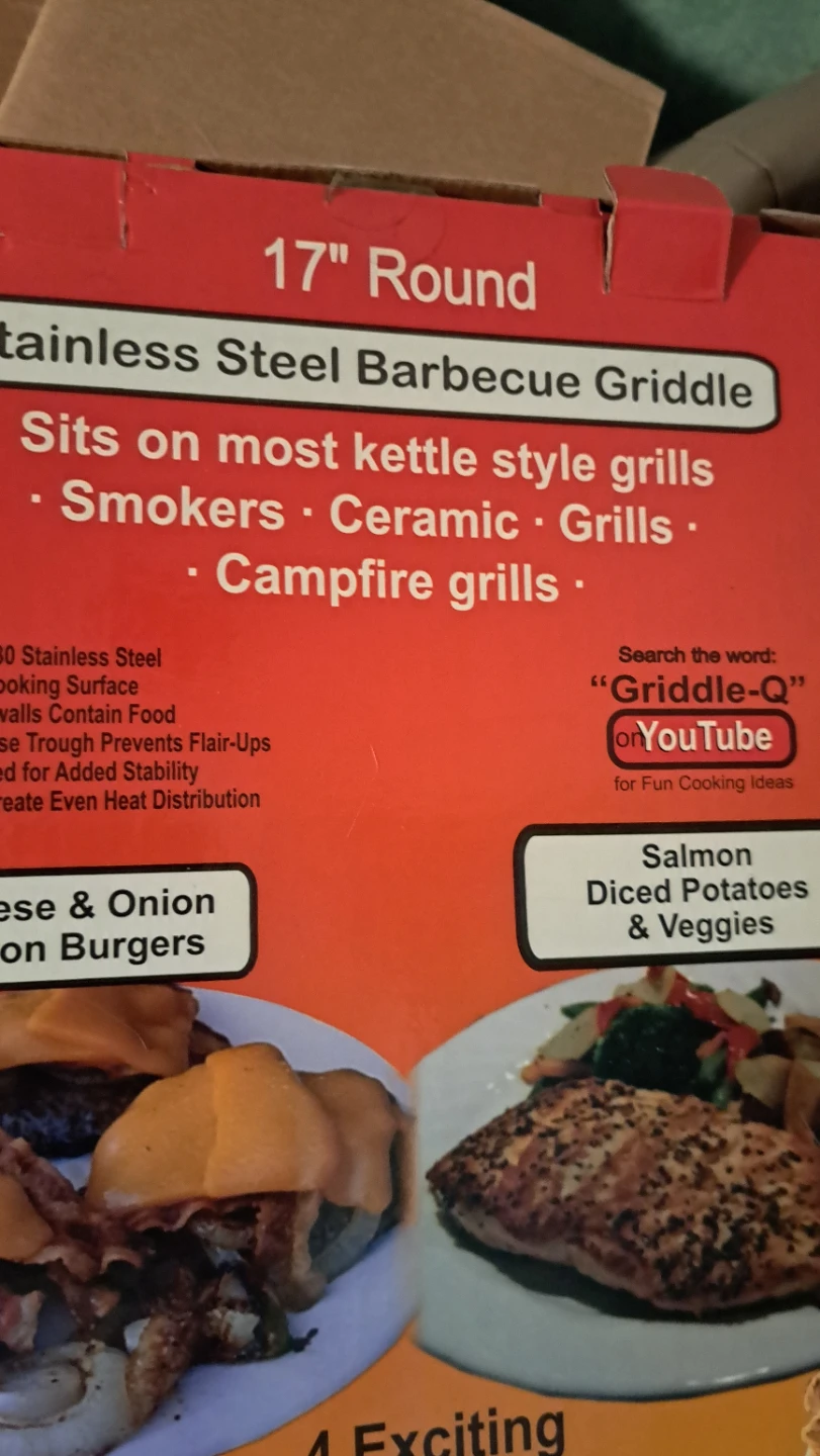 17" Round Stainless Steel Barbecue Griddle - photo 2