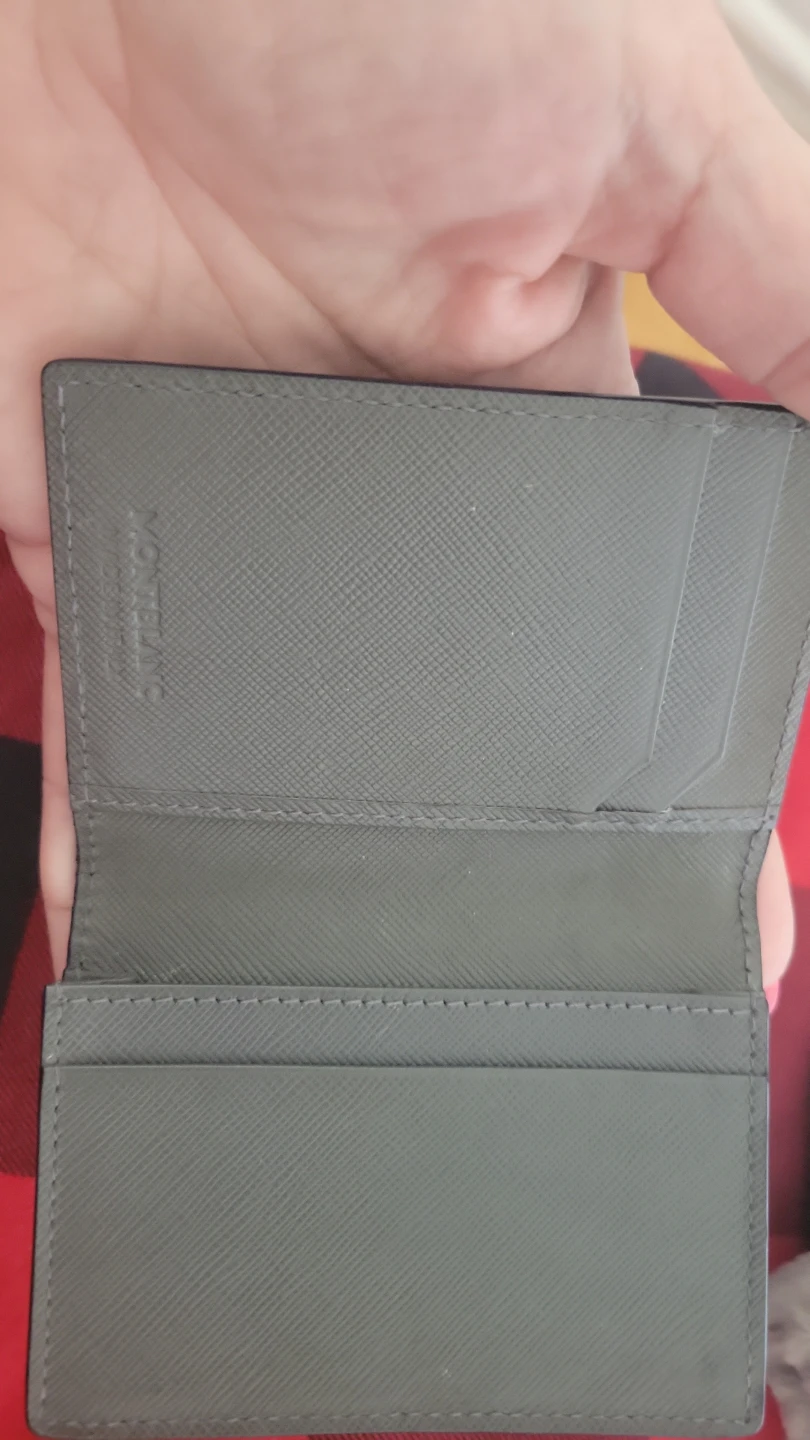 Brand New Montblanc Blue Leather Card Holder - photo 3