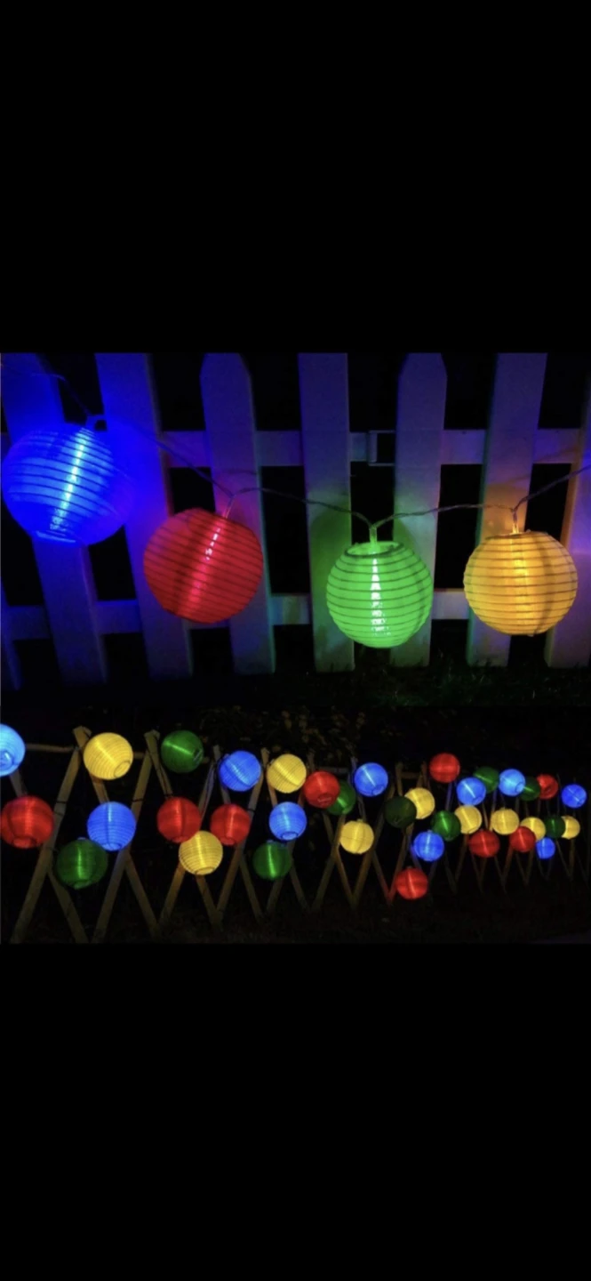 New 24 Indoor/Outdoor Multi-Color Nylon String Lanterns - photo 5