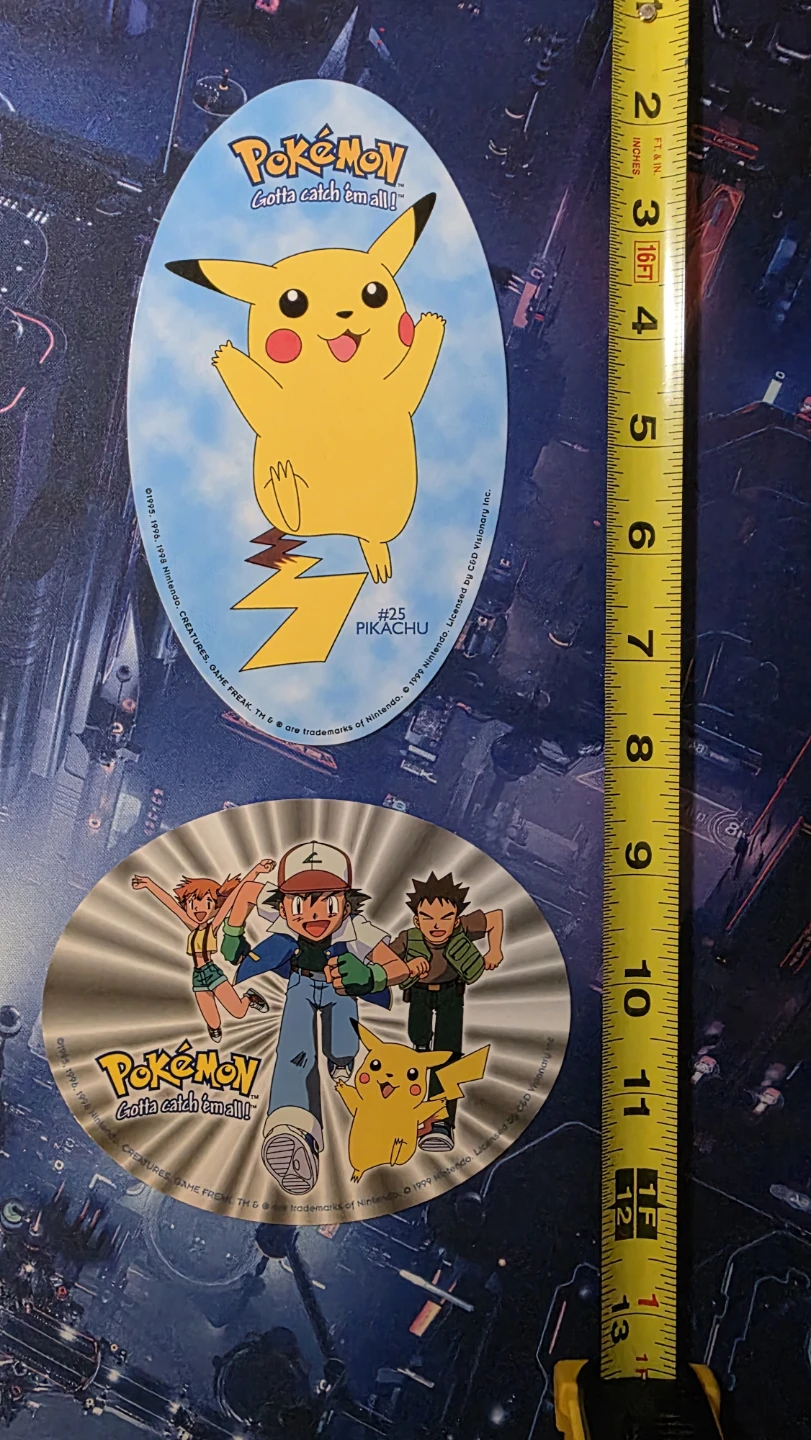 Pokemon Dye Cut Vinyl Stickers - 1999
