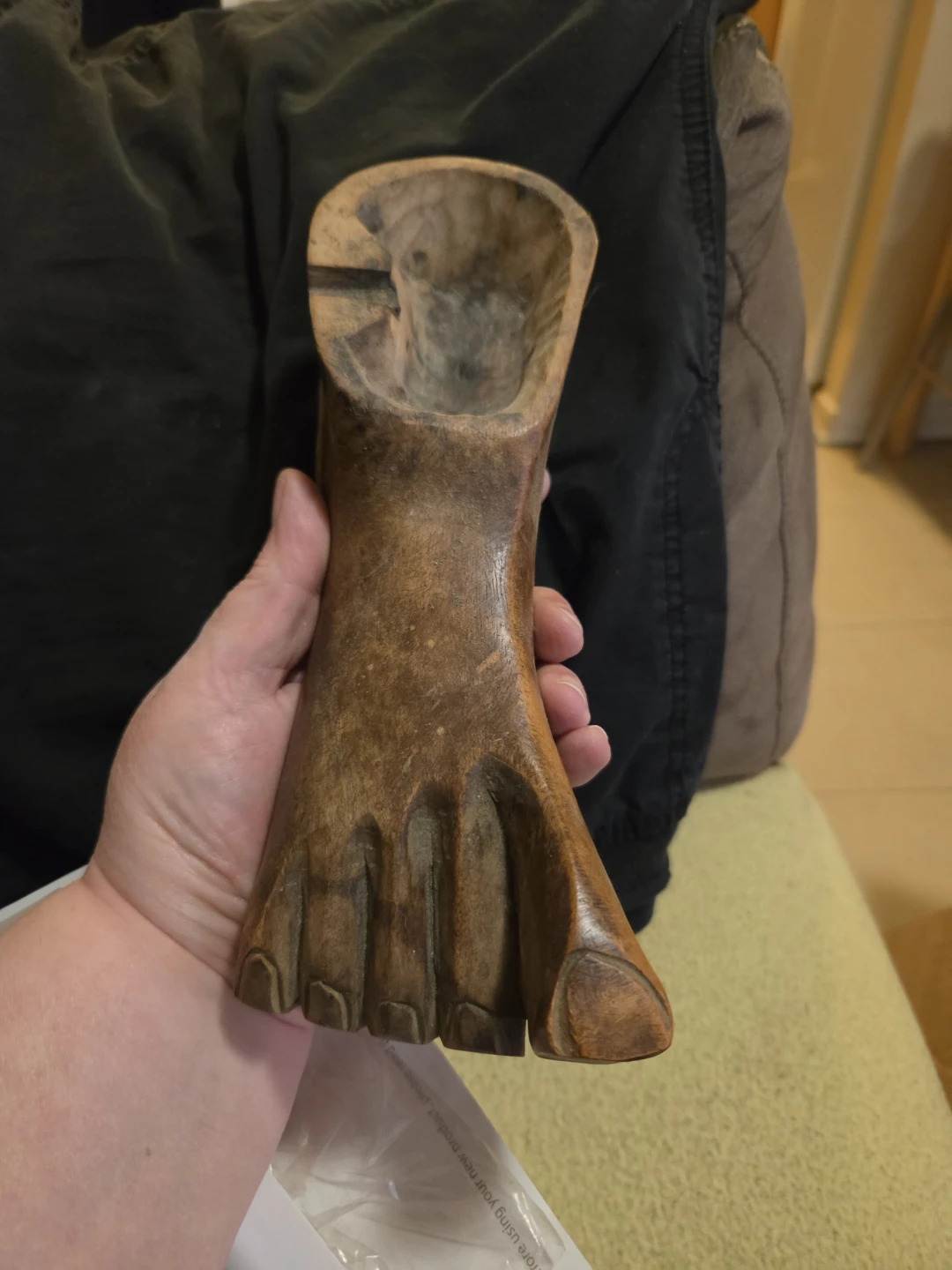 Wooden Foot Carving Dish