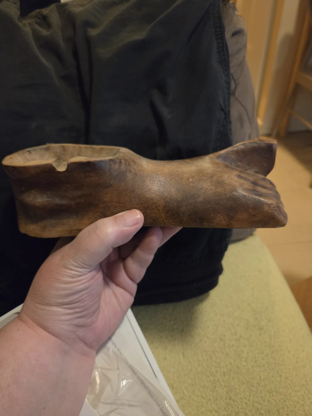 Wooden Foot Carving Dish - photo 2
