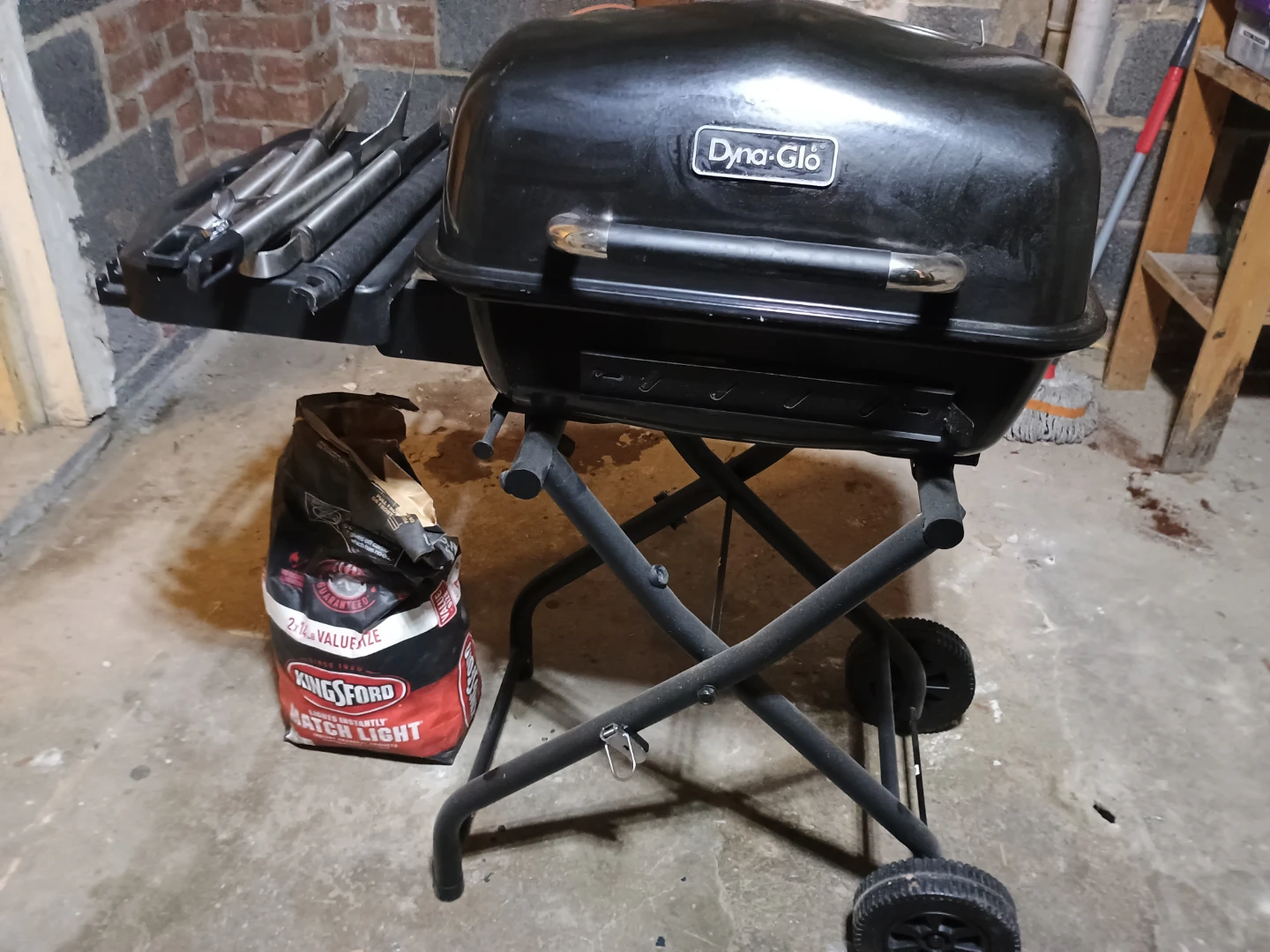 Dyna-Glo Portable Charcoal Grill with Utensils and Charcoal - photo 2