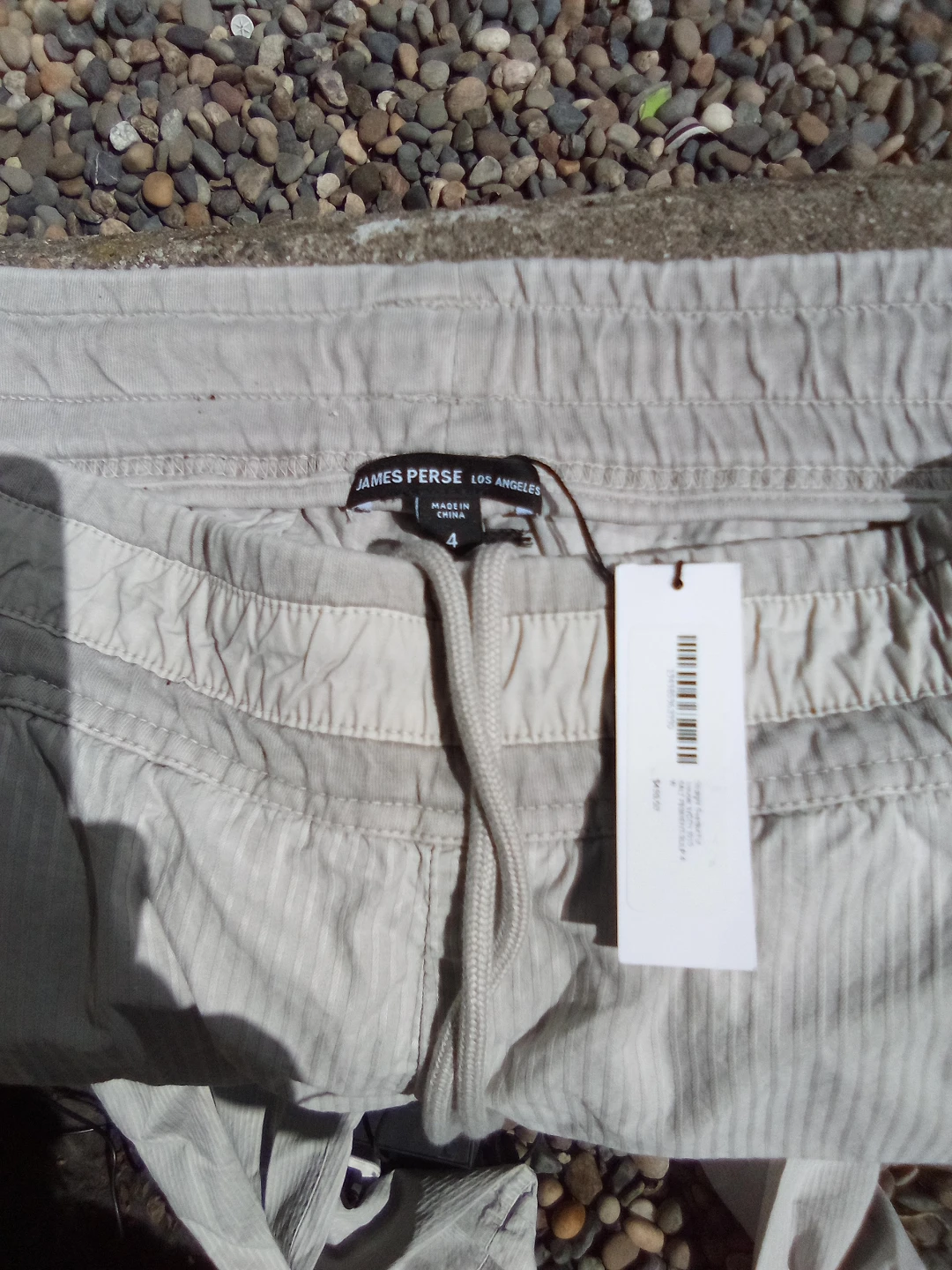 James Perse Los Angeles Grey Striped Casual Pants Size 4