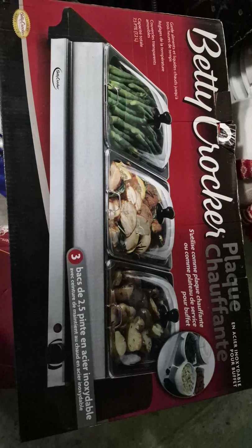 Betty Crocker Triple Buffet Server Warming Tray