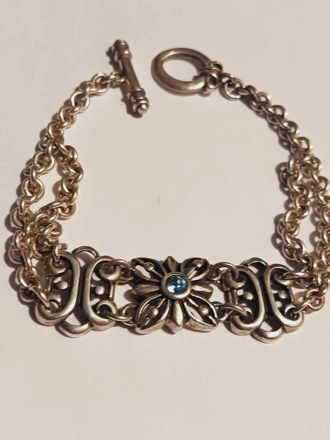 FINESTRA DESIGNER SIGNED STERLING SILVER 925 BLUE TOPAZ Bracelet - photo 4