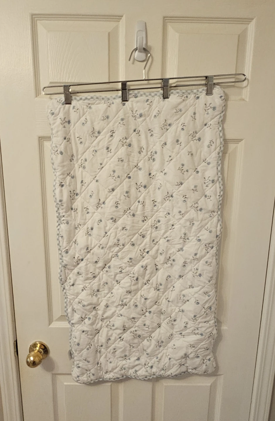 2 Shabby Chic King Size Quilted Floral Pillow Shams - photo 3