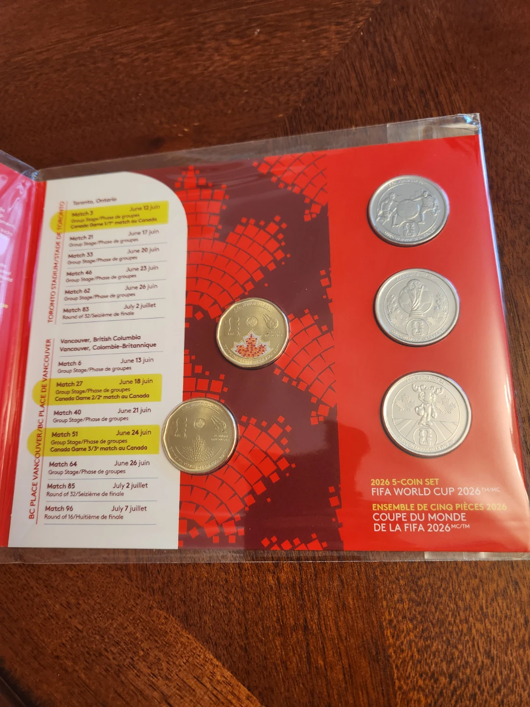 2026 FIFA World Cup 5-Coin Set - Royal Canadian Mint - photo 4
