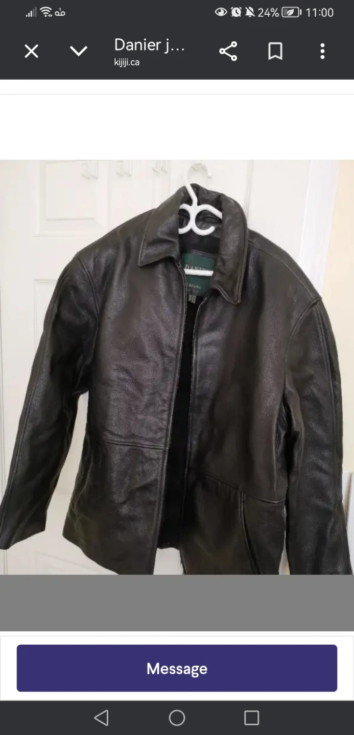 Danier Leather Jacket - Black, Size XL