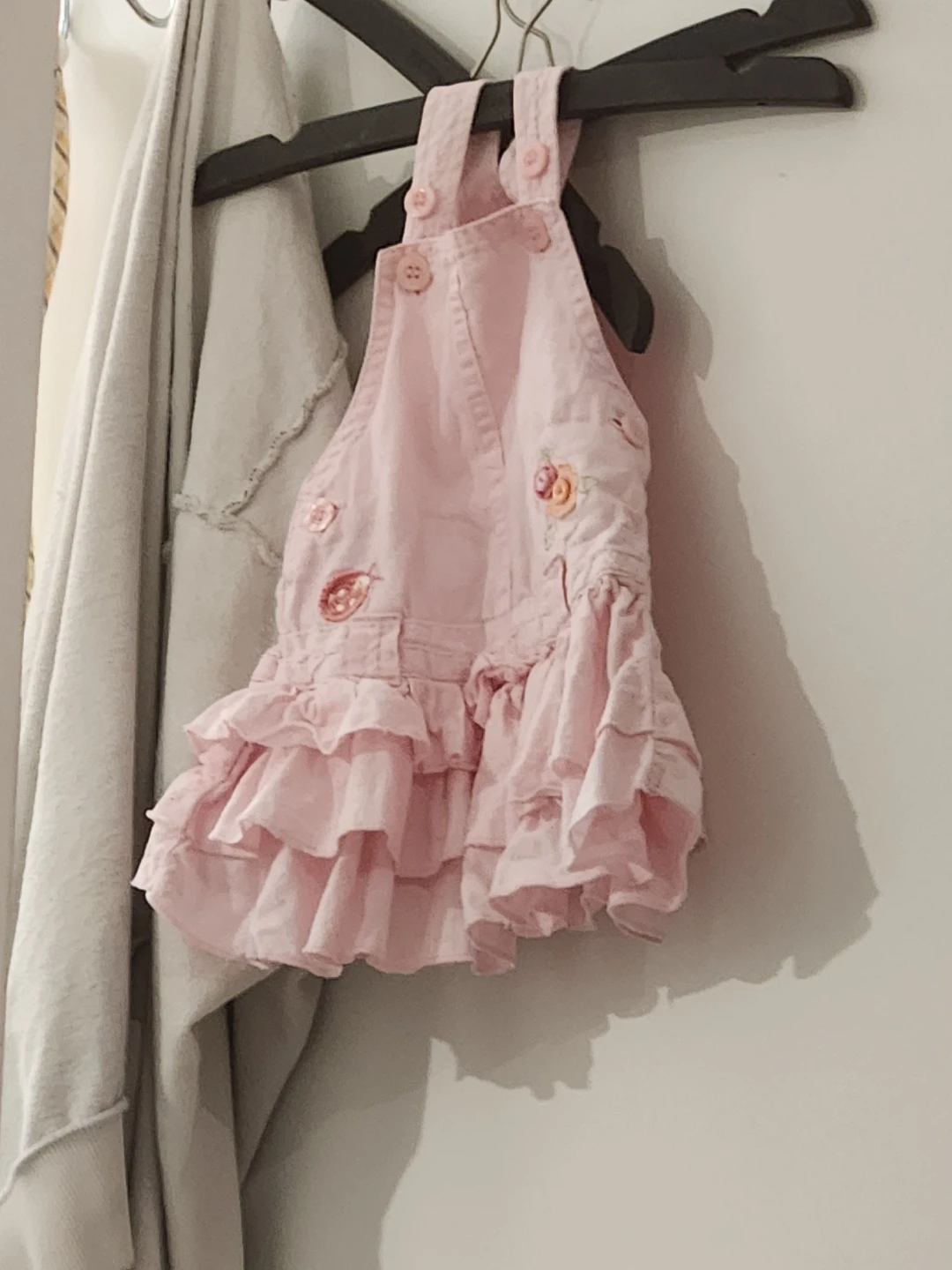Pink Baby Overalls Dress 0-3M
