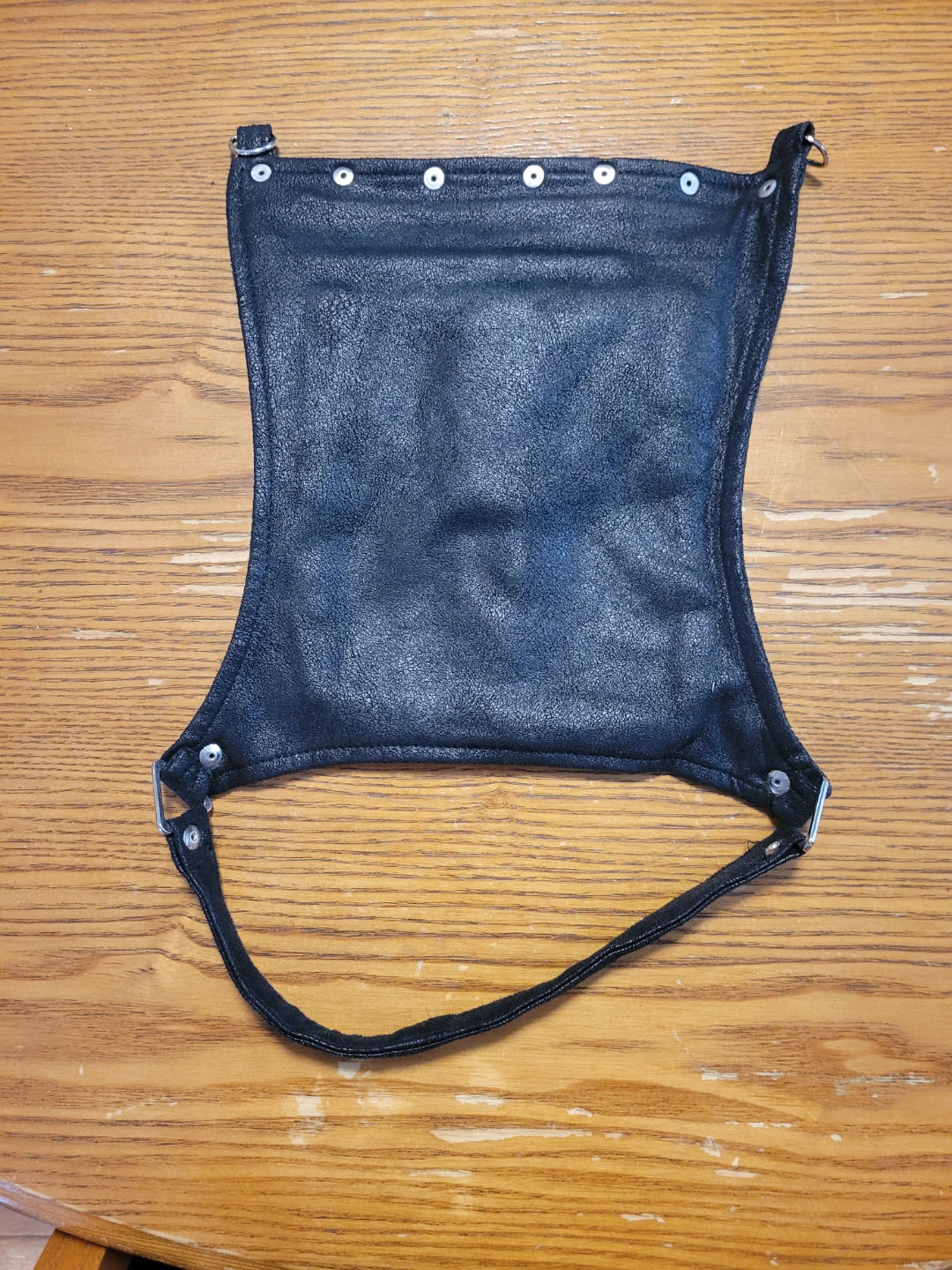 Black Leather Leg Pouch with Skull Accent - photo 2