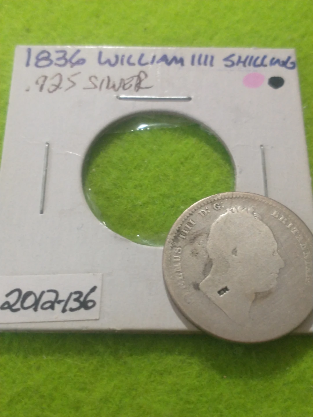 Nice 1836 England William III .925 silver shilling coin - photo 4