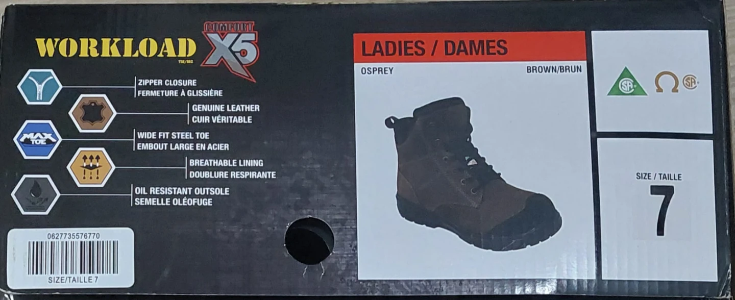 Workload X5 Osprey Ladies Work Boots Size 7 - photo 3