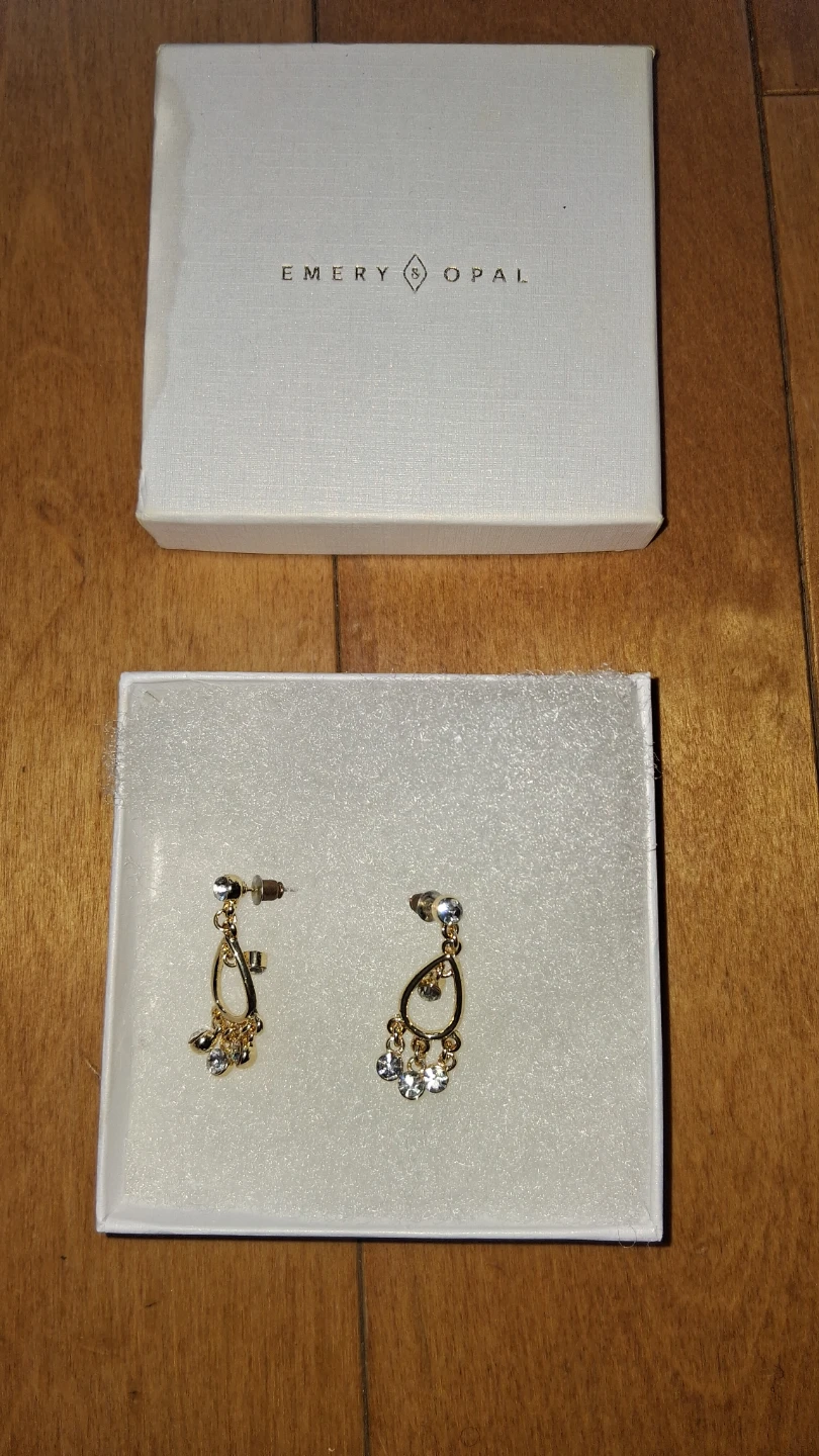 Emery Opal Dangle Earrings with Crystals