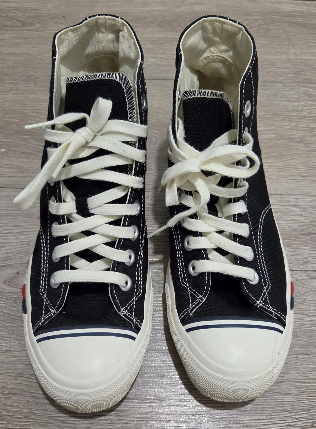 PRO-Keds black high-top canvas sneakers white laces