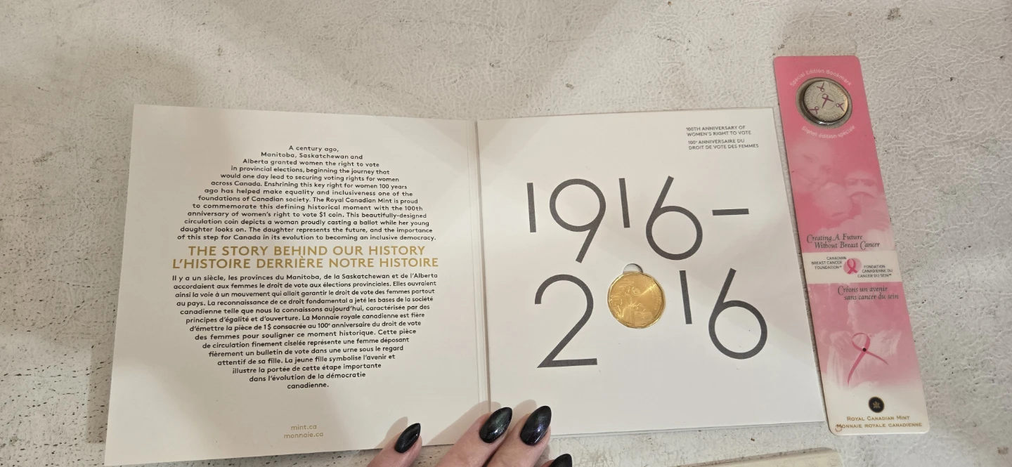Royal Canadian Mint 100th Ann. of Women's Right to Vote Coin - photo 2