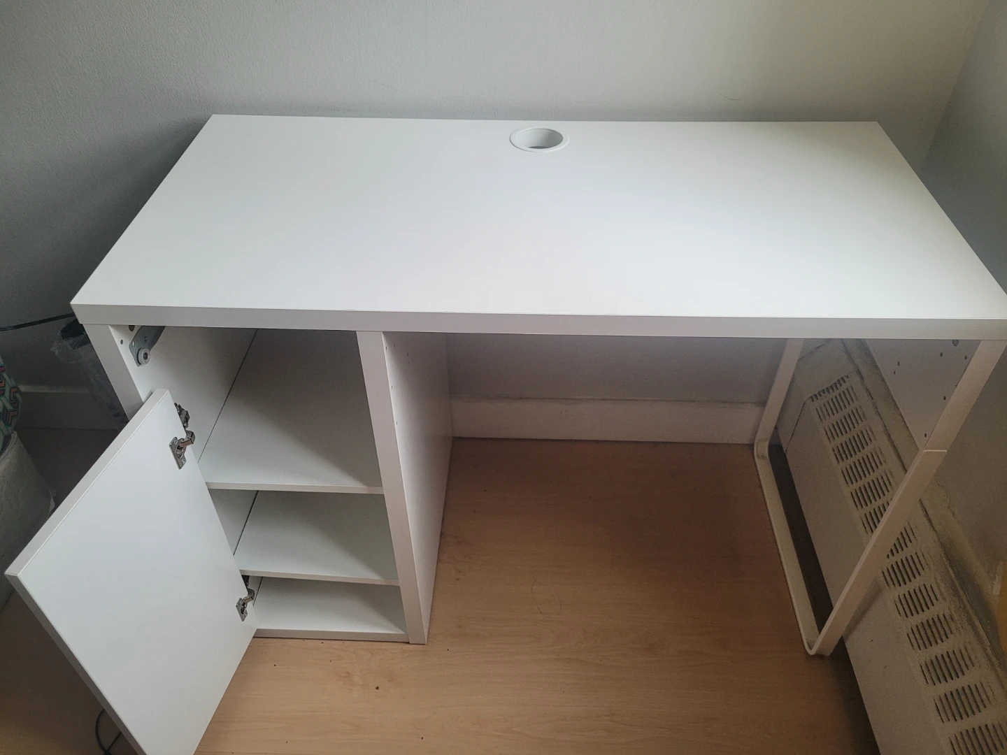 White Desk with Storage - photo 2
