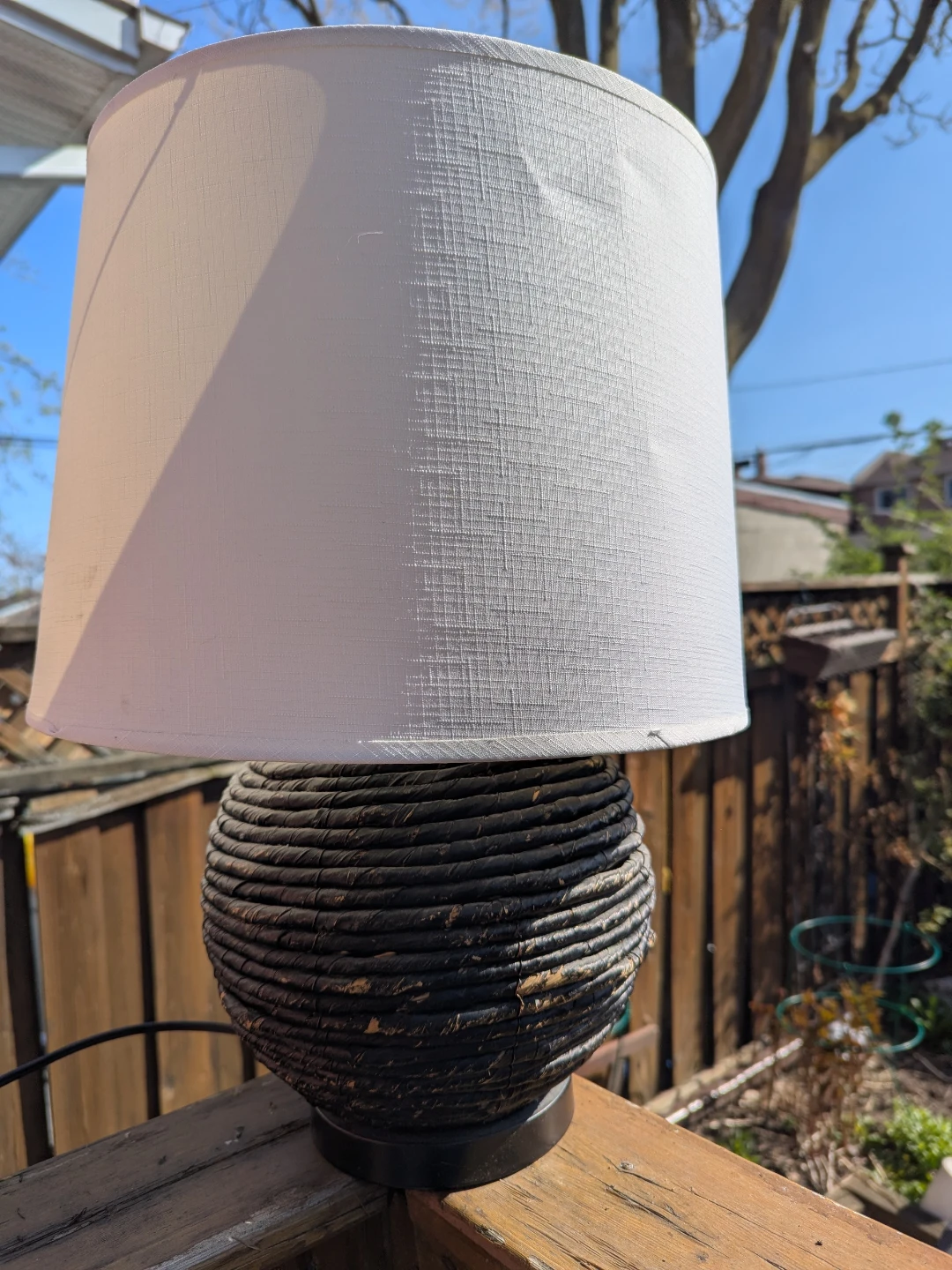Table Lamp - Spherical Woven Base