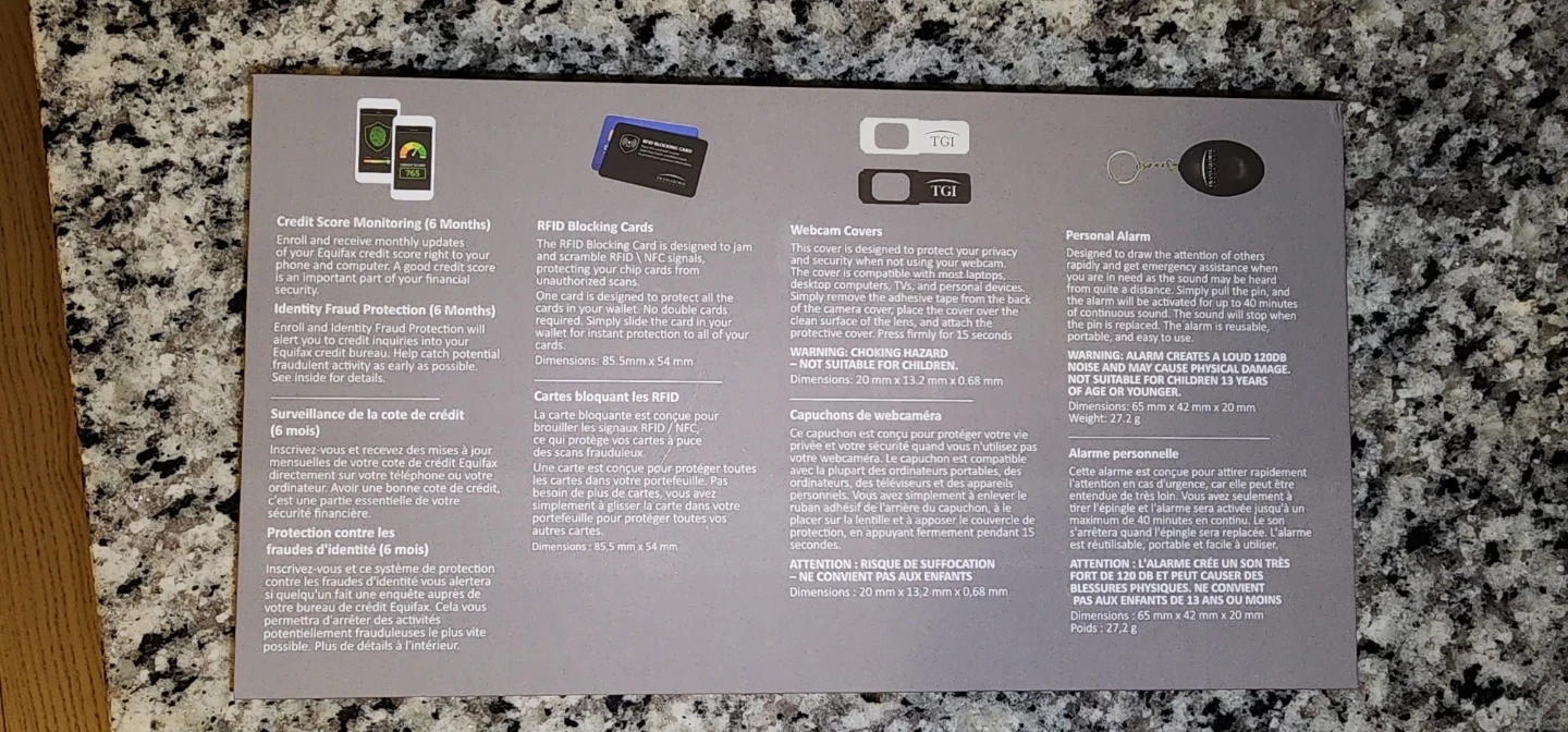 TGI Personal Information & Financial Security Kit - photo 2