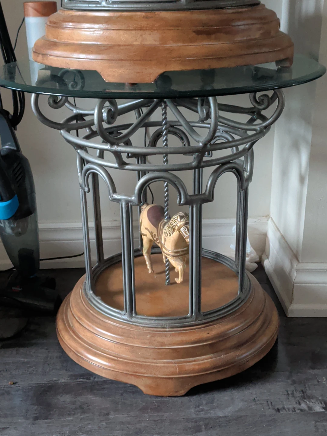 Carousel Side Table with Glass Top x2 - photo 2