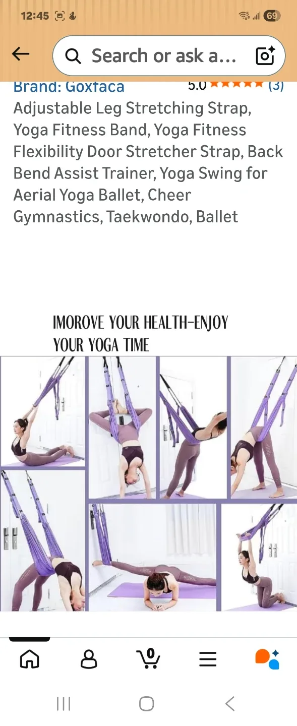 Goxtaca Adjustable Leg Stretching Strap - photo 3