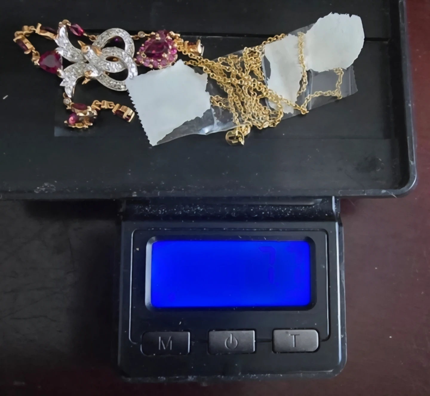 Diamond Rhodelite Garnet Y/14K Gold Necklace - photo 3