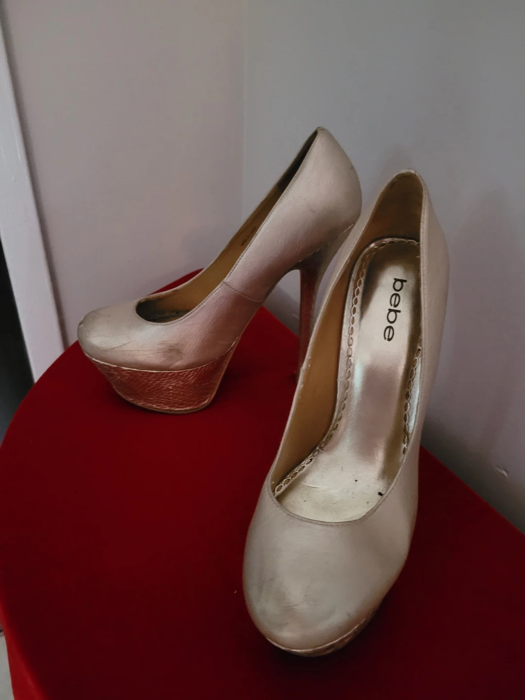 Bebe Gold Platform Stiletto Heels - photo 2