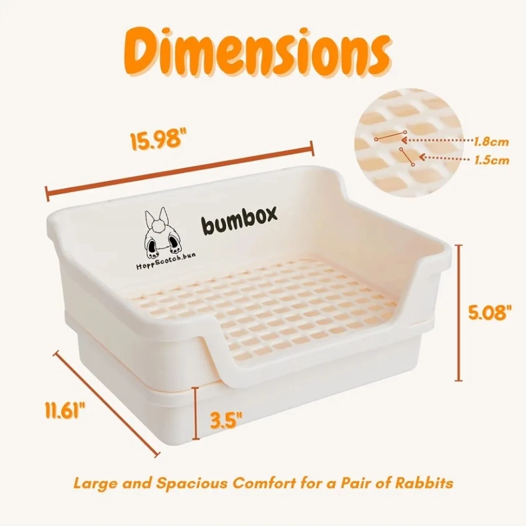 BUMBOX Large Rabbit Litter Box - Cream - photo 2