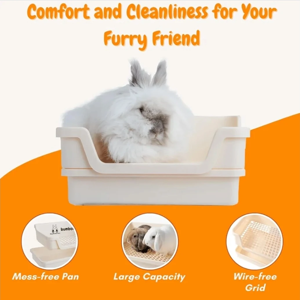 BUMBOX Large Rabbit Litter Box - Cream - photo 3