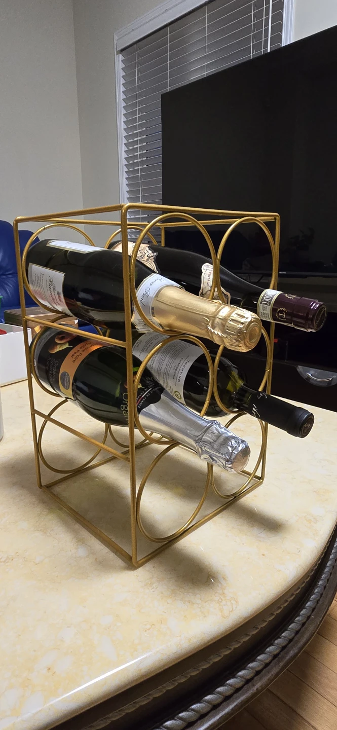 Gold Metal Wine Rack