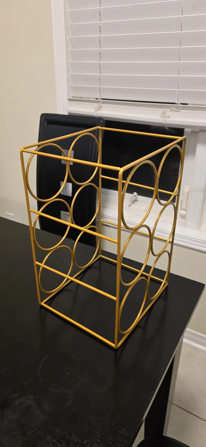 Gold Metal Wine Rack - photo 3