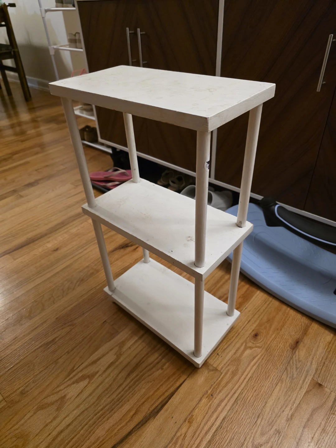 White 3-Tier Wooden Small Shelf - photo 2