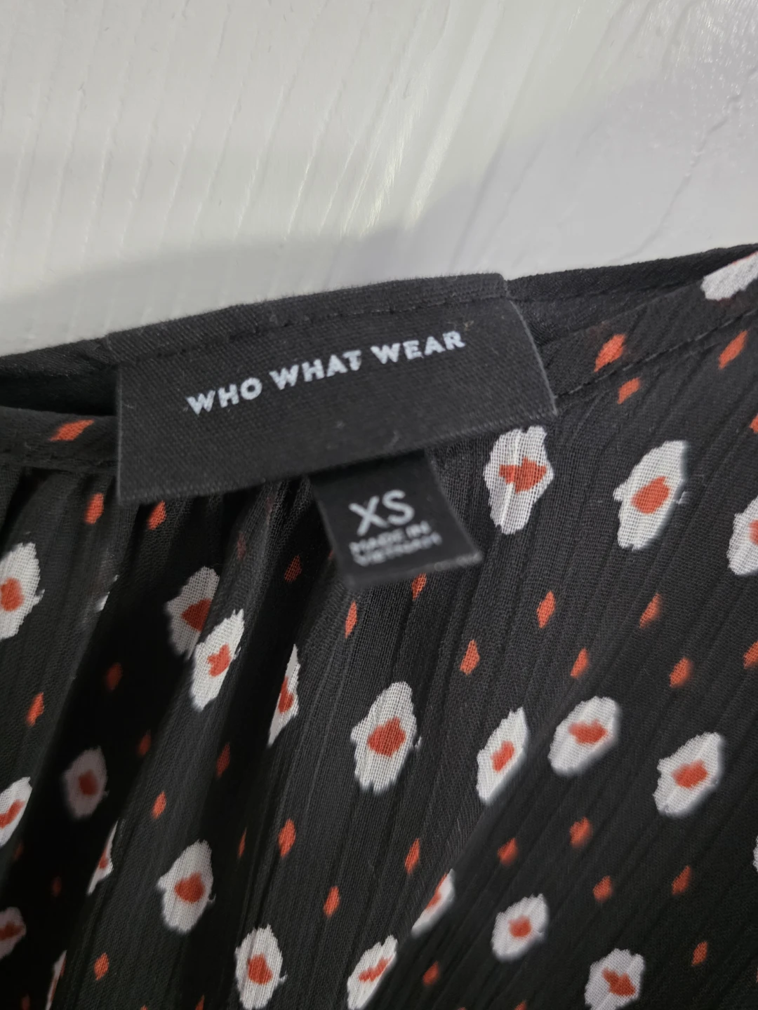 Who What Wear Black Patterned Slip Dress XS - photo 3