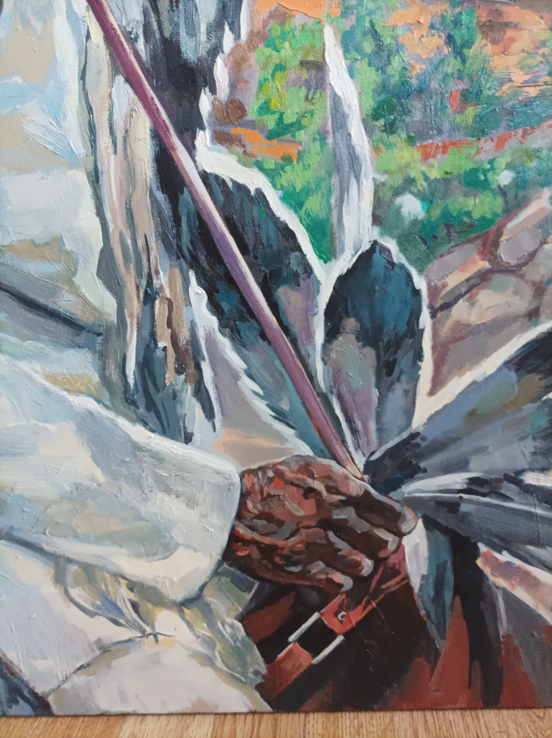 Oil Painting of Indigenous Chief in Nevada - photo 3