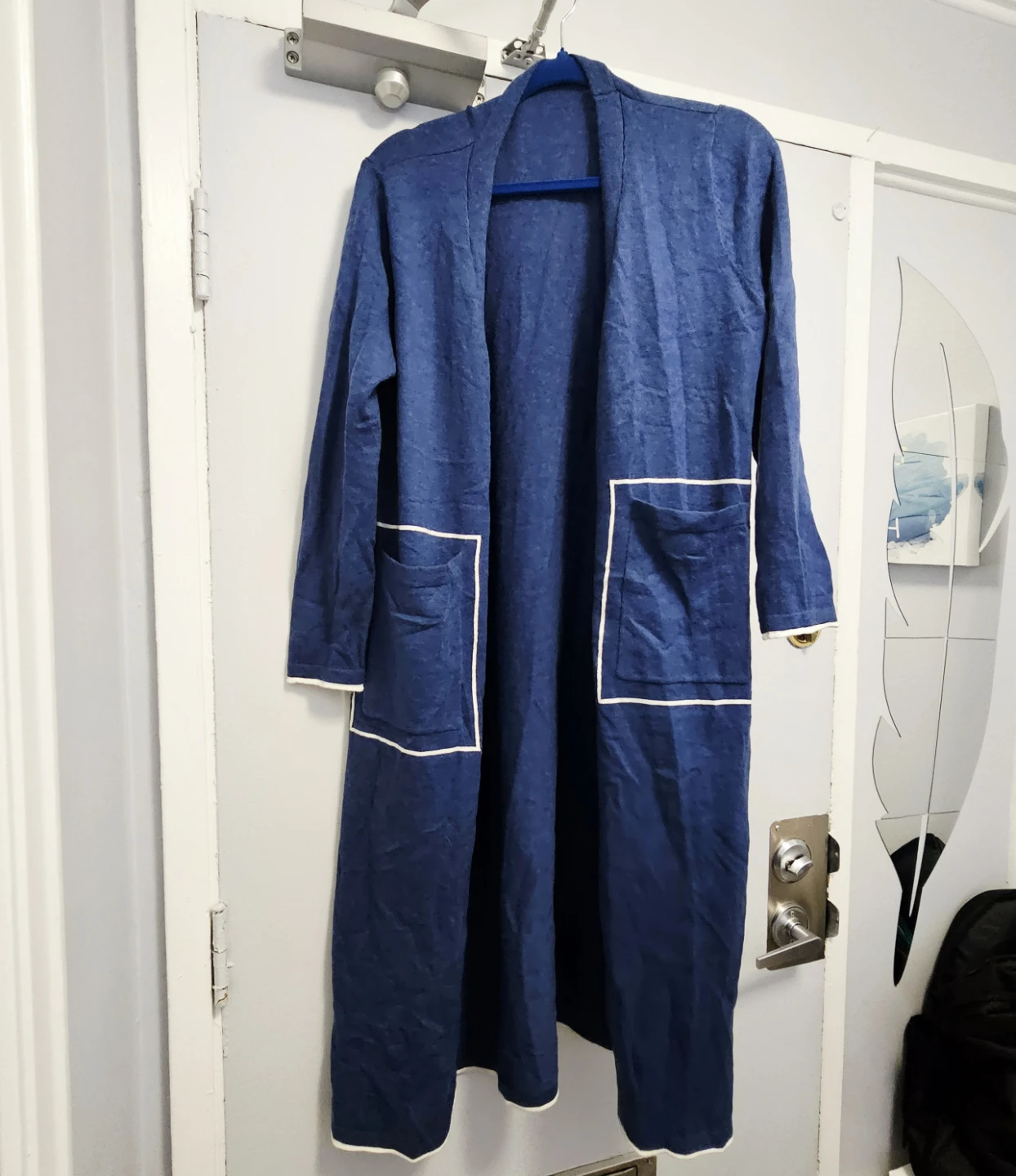 Blue Duster Cardigan with Pockets