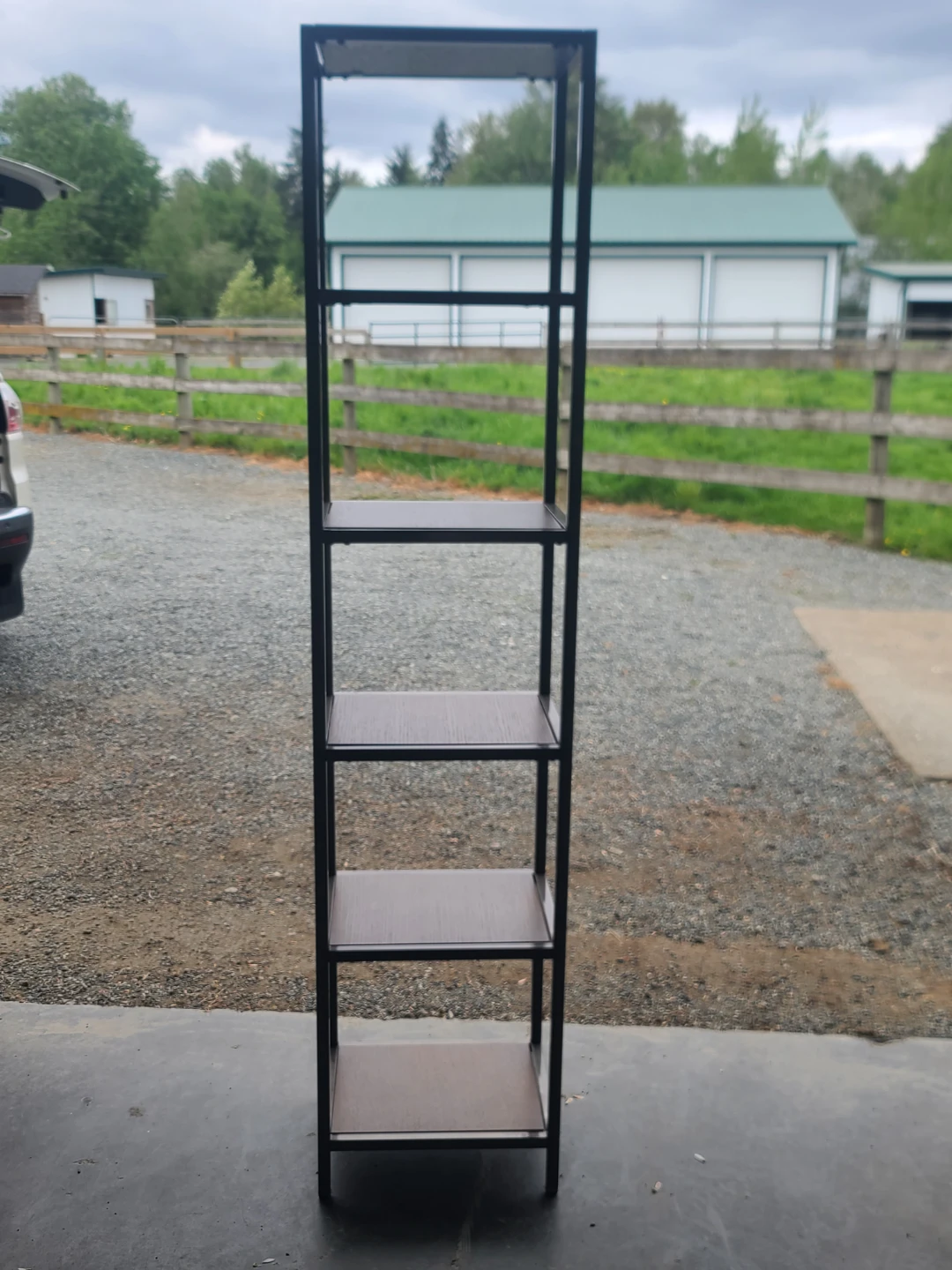 Tall Metal and Wood Shelf Unit - photo 4