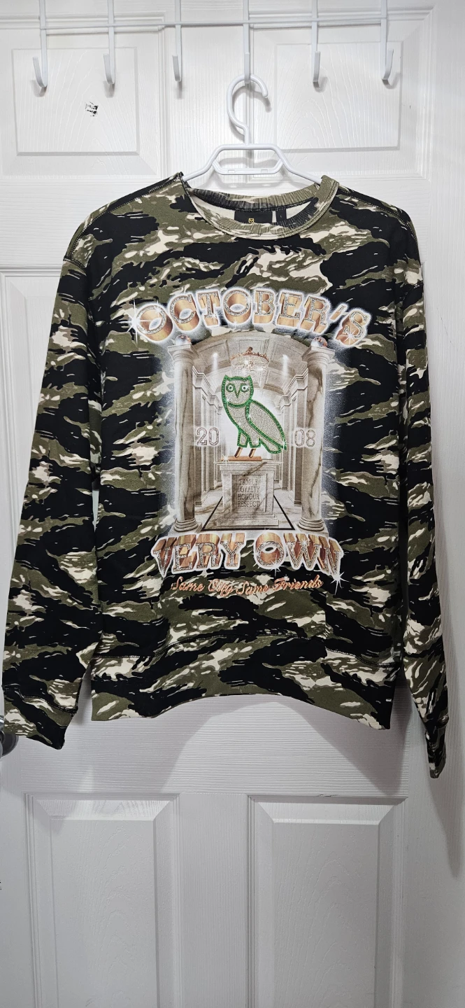 October's Very Own Camo Crewneck Sweatshirt - Large
