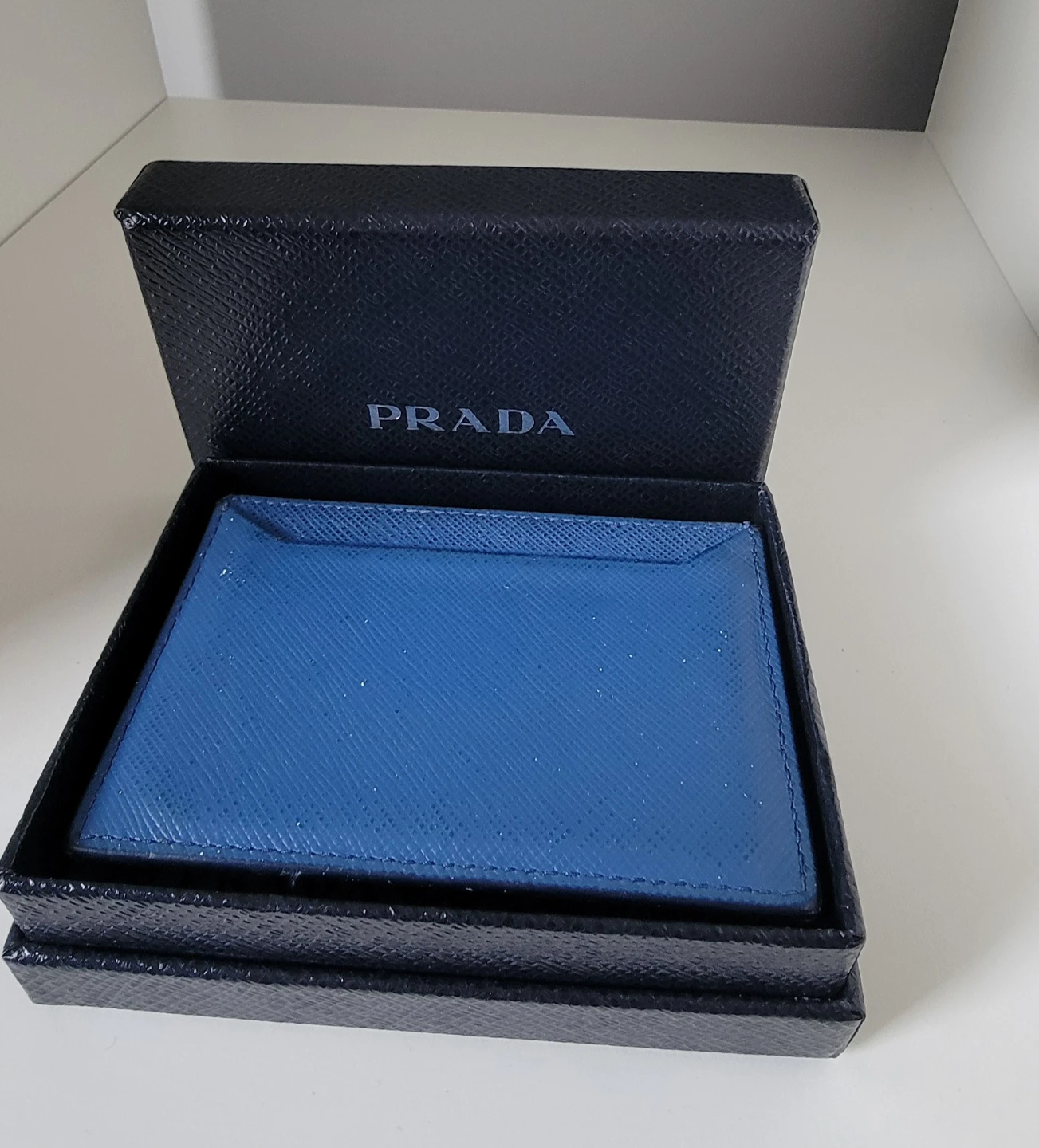 Prada Blue Saffiano Leather Card Holder - photo 4