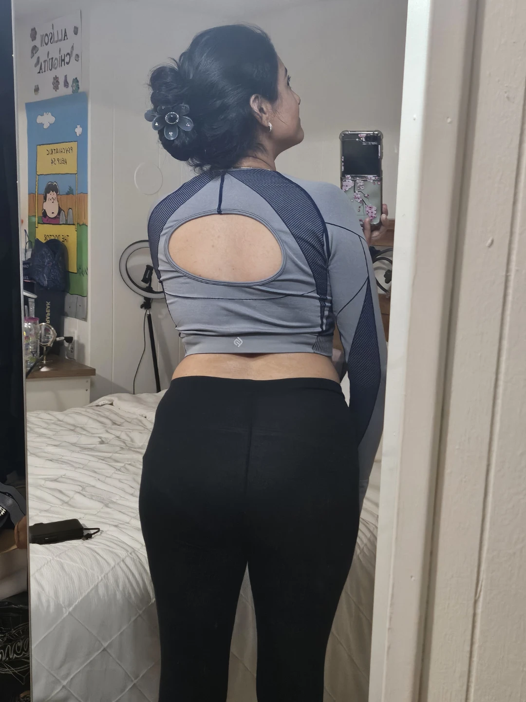 Women's Long Sleeve Cropped Athletic Top - photo 2