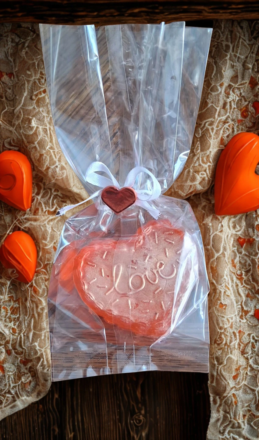 Heart shaped soaps with "love" inscription - photo 4