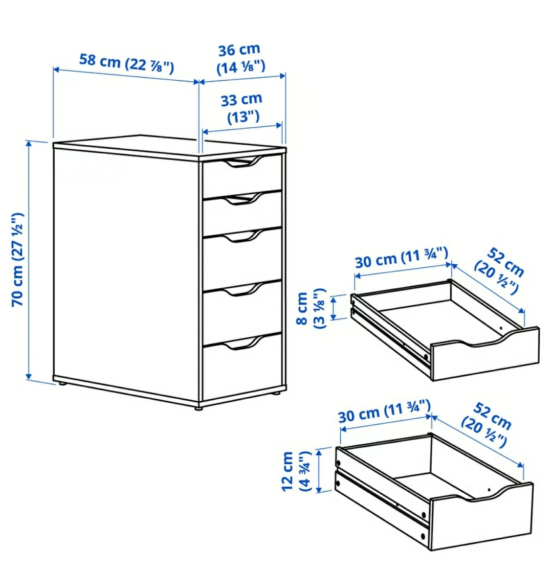 Ikea Alex 5-Drawer Unit - photo 2