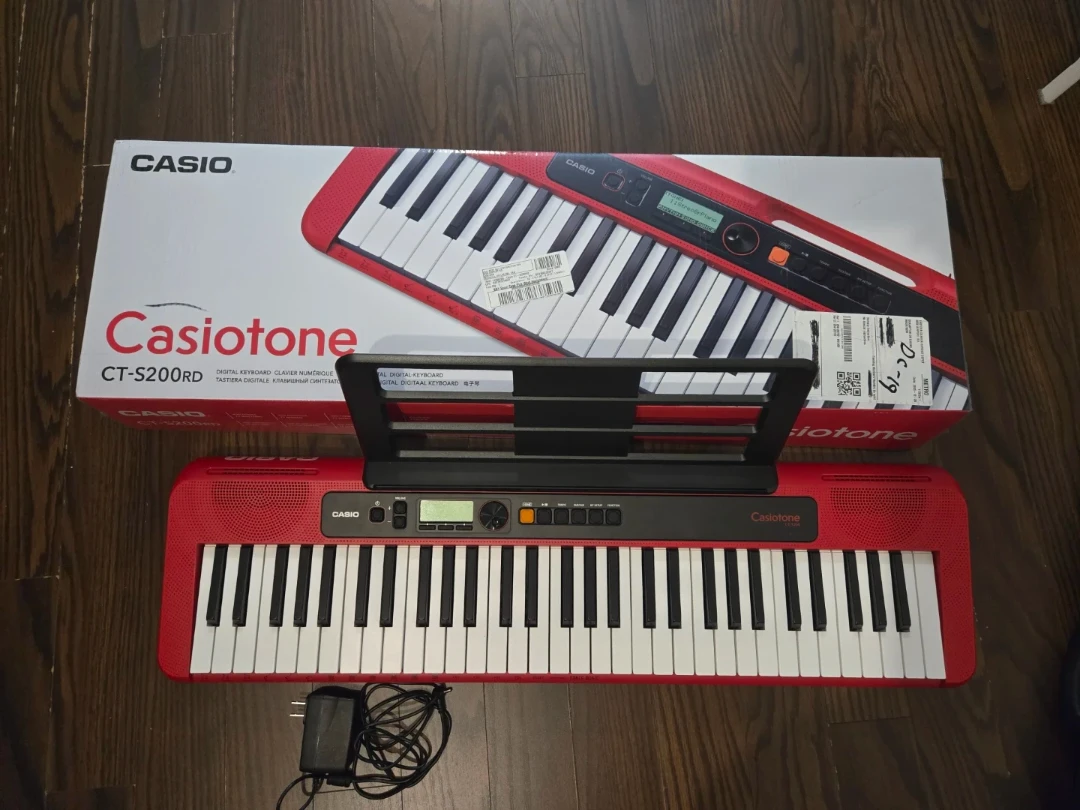 Casio Casiotone CT-S200 Red Digital Keyboard