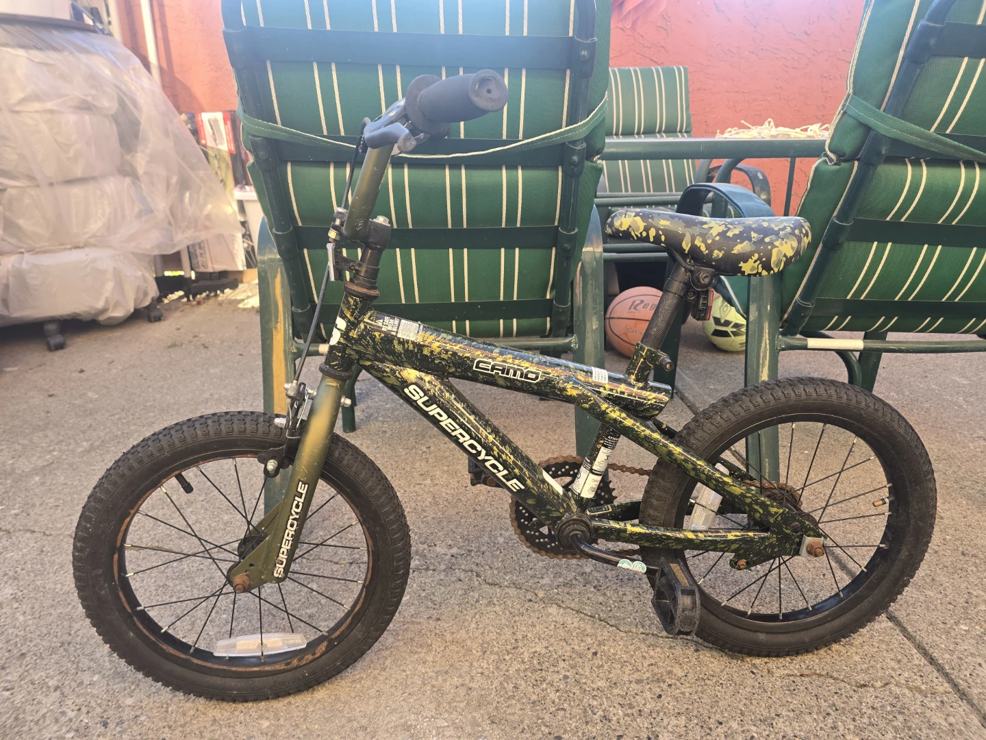 Supercycle Camo Kids Bike, 16-in Wheel, Green - photo 2