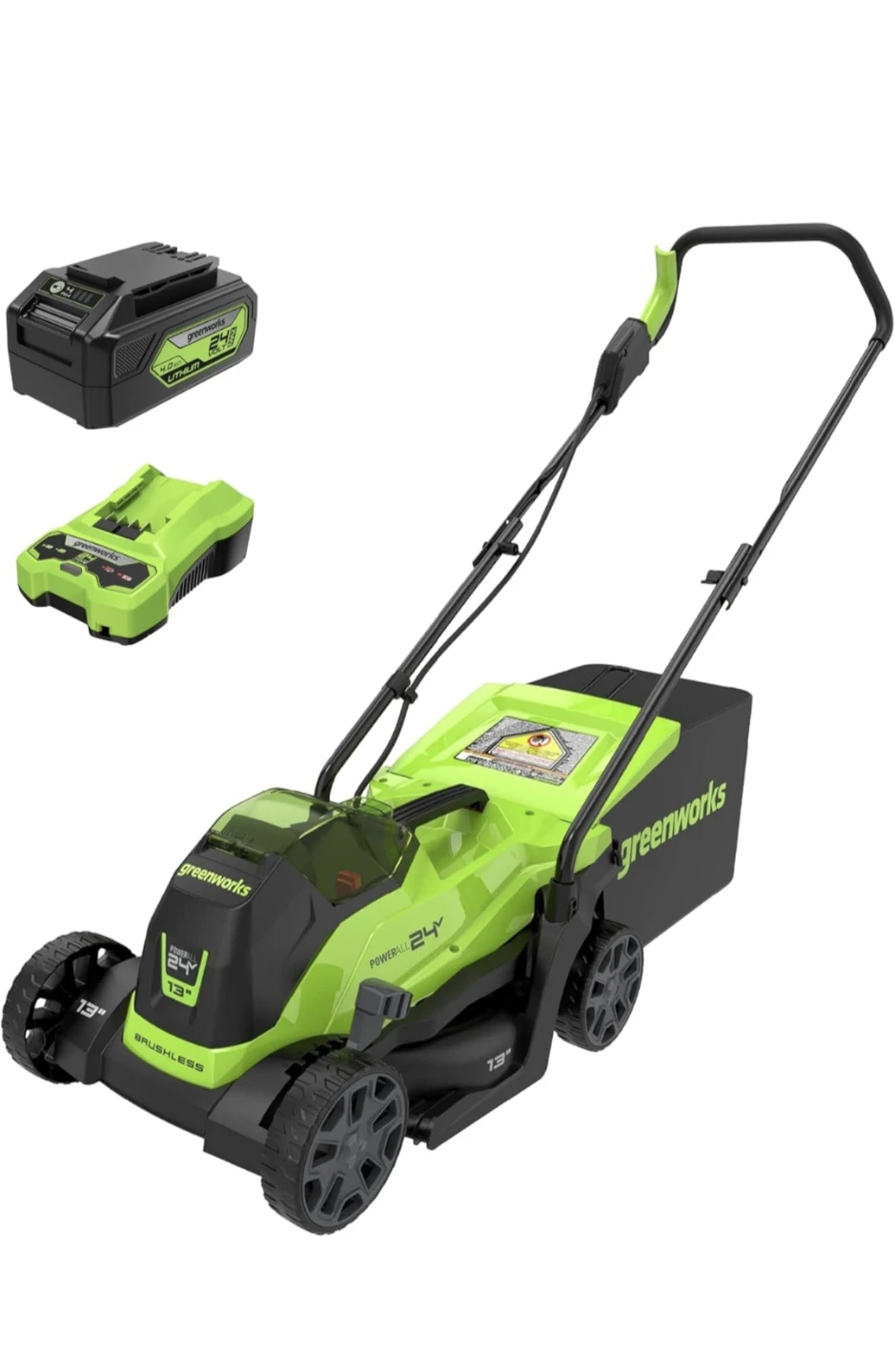 Greenworks 24V Cordless Electric Lawn Mower