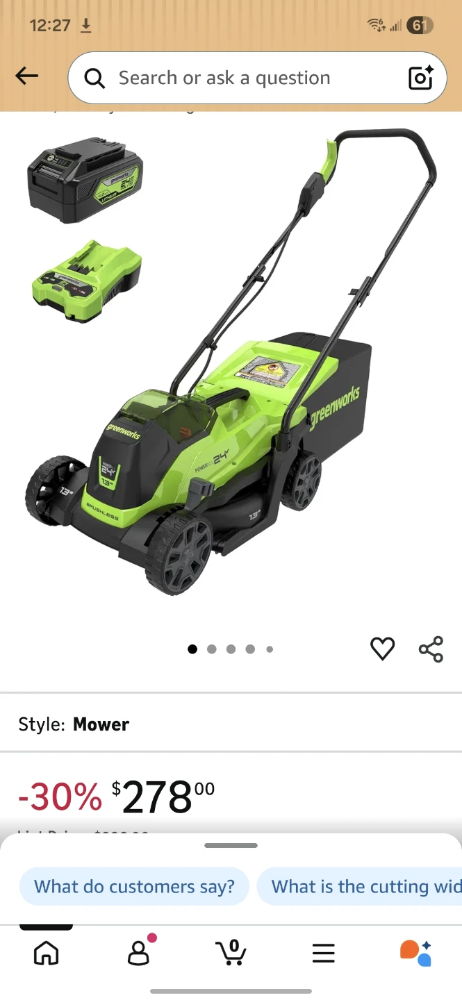 Greenworks 24V Cordless Electric Lawn Mower - photo 4