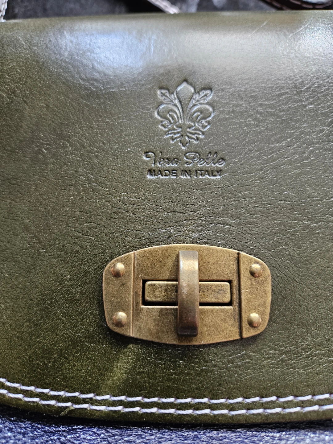 NEW Vera Pelle Made in Italy Leather Crossbody Bag - photo 2